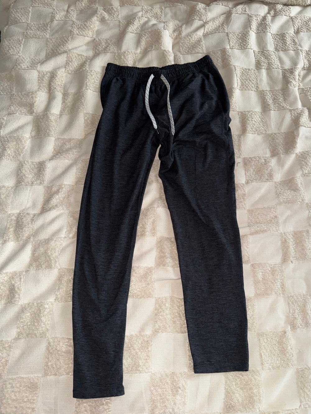 Makers Favorite Dark Heather Jogger Lounge Pants with Contrast Drawstring M
